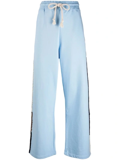 Shop Jw Anderson Side-stripe Track Pants In Blau