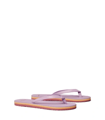 Shop Tory Burch Mini Minnie Flip-flop In Lilac / Lilac / Lilac