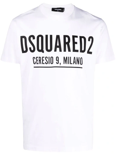 Dsquared2 Ceresio 9 Print Cotton Jersey T-shirt In White