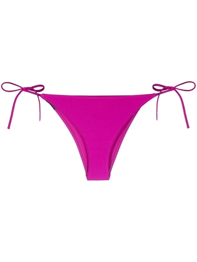 Shop Calvin Klein Side-tie Bikini Bottoms In Purple
