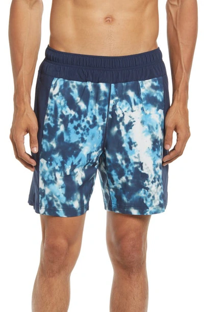 Shop Fourlaps Bolt 7 Inch Shorts In Abstract Camo
