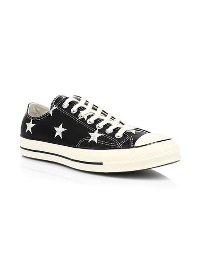 Shop Converse Men's Leather Archive Prints Chuck 70 Low Top Star Print Sneakers In Black