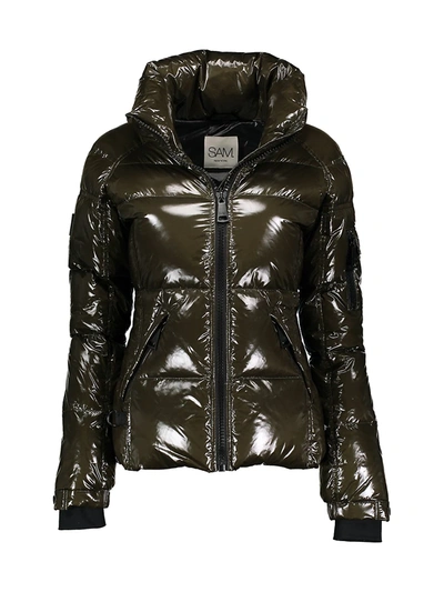 Shop Sam Freestyle Down Puffer Jacket In Olive