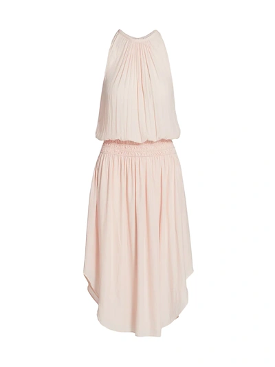 Shop Ramy Brook Audrey Blouson Midi Dress In Powder Pink