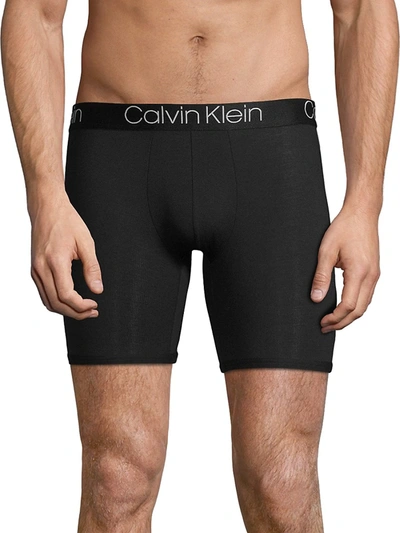 Shop Calvin Klein Men's Ultra-soft Modal Monogram Boxer Brief In Blue