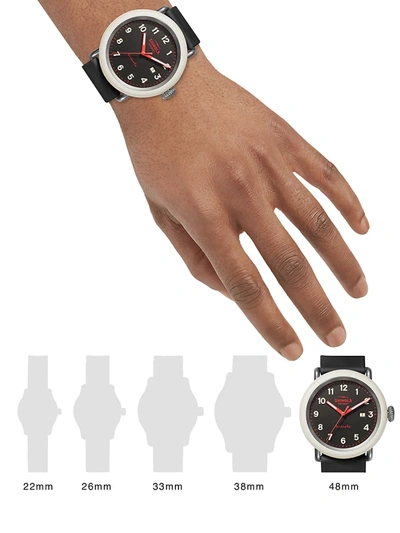 Shop Shinola Detrola Solar Eclipse Stainless Steel Watch In Black