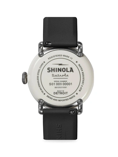 Shop Shinola Detrola Solar Eclipse Stainless Steel Watch In Black