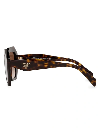 Shop Prada 53mm Geometric Sunglasses In Black