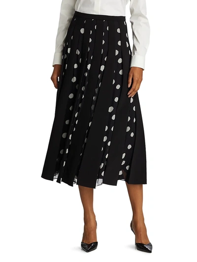 Shop Carolina Herrera Paneled A-line Skirt In Black White