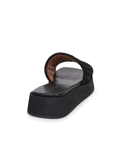 Shop Alaïa Textural Mule Sandals In Noir Blanc