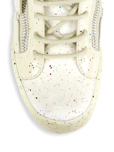 Shop Giuseppe Zanotti Women's Gommalamay Glitter Wedge Sneakers In White Multi
