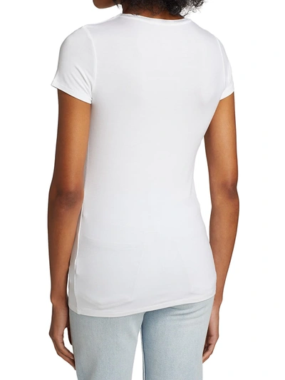 Shop Majestic Women's Soft Touch Crewneck T-shirt In Noir