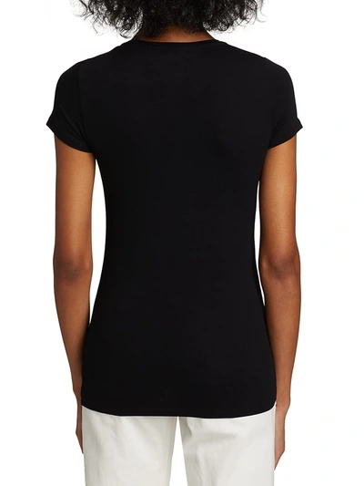 Shop Majestic Women's Soft Touch Crewneck T-shirt In Noir