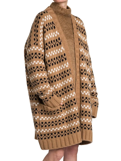 Shop Max Mara Miele Wool & Cashmere Blend Cardigan In Camel