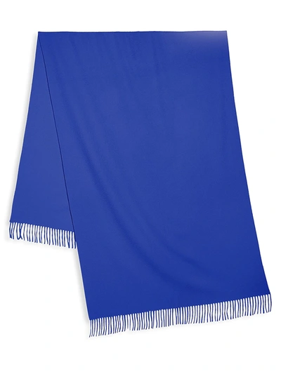 Shop Loro Piana Women's Fringe Cashmere Scarf In Blue