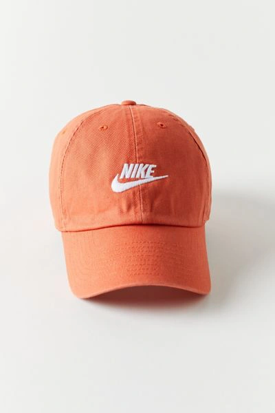 Shop Nike Sportswear Heritage86 Futura Washed Baseball Hat In Rust