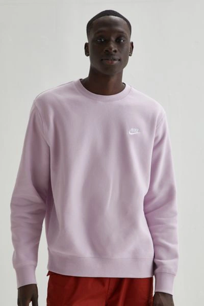 Shop Nike Sportswear Club Fleece Crew Neck Sweatshirt In Lilac