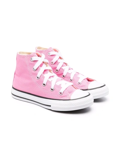 Shop Converse High-top All-star Trainers In Pink