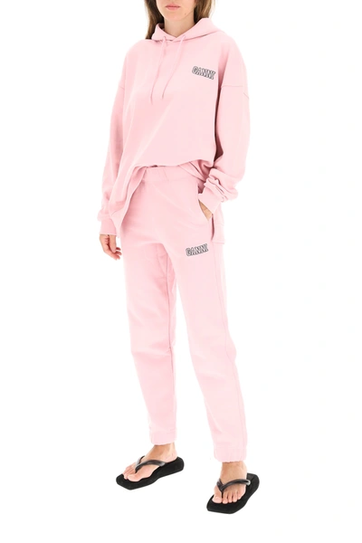 Shop Ganni Isoli Software Oversized Hoodie In Pink