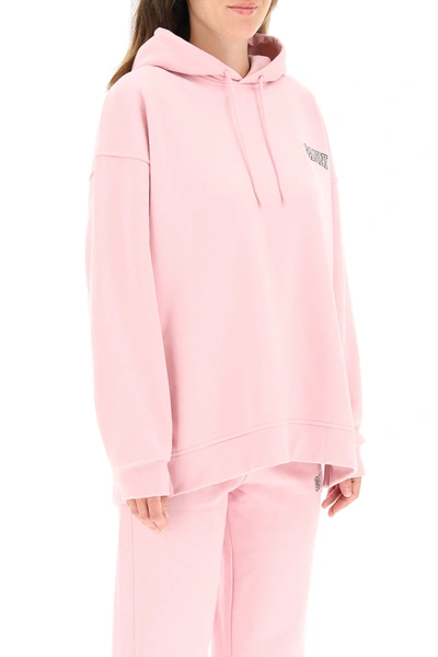 Shop Ganni Isoli Software Oversized Hoodie In Pink