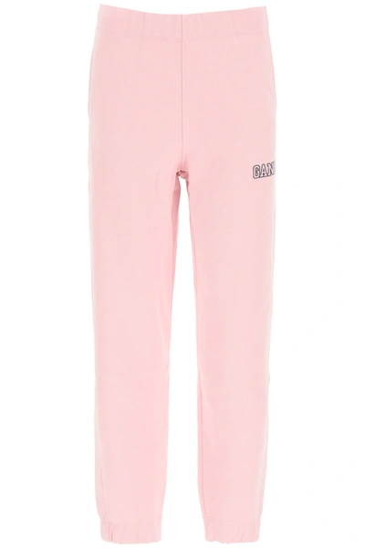 Shop Ganni Isoli Software Joggers In Pink