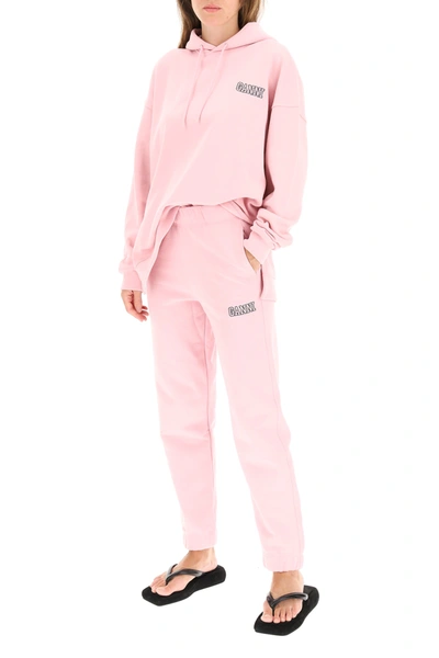 Shop Ganni Isoli Software Joggers In Pink