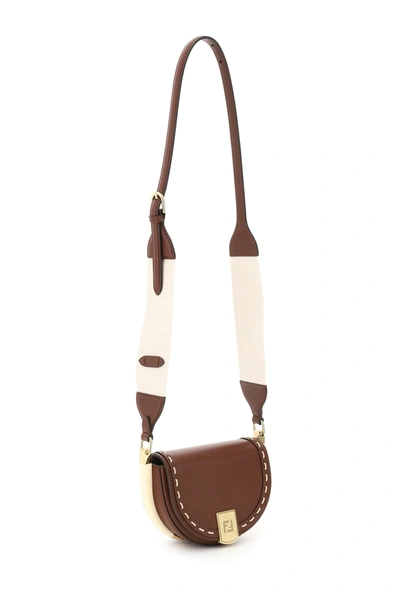 Shop Fendi Moonlight Shoulder Bag In Brown