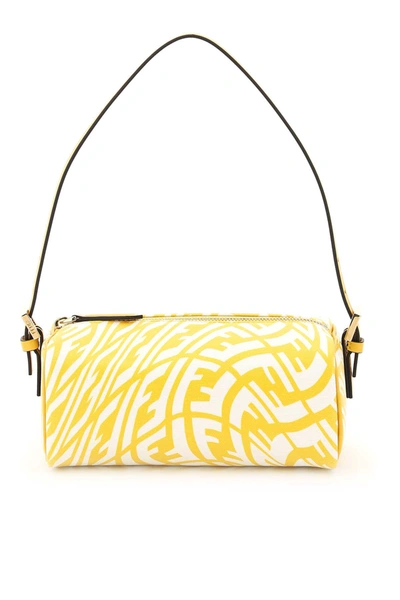 Shop Fendi Mini Bag In White,yellow