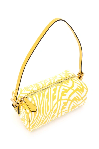 Shop Fendi Mini Bag In White,yellow