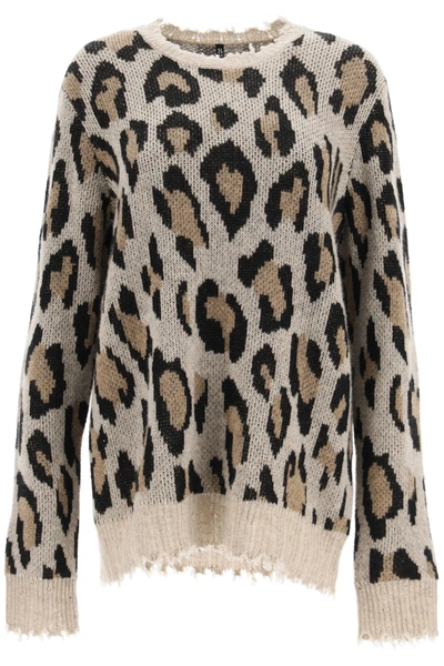 Shop R13 Leopard Cashmere Sweater In Beige,brown,black