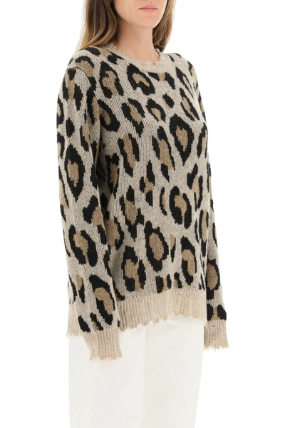 Shop R13 Leopard Cashmere Sweater In Beige,brown,black