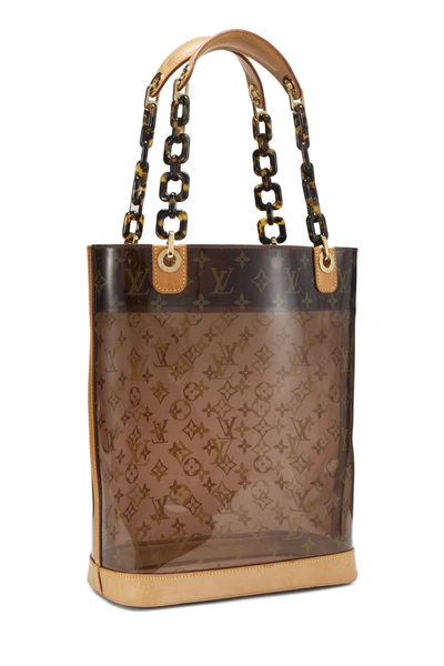 Pre-owned Louis Vuitton Monogram Ambre Vinyl Cabas Mm