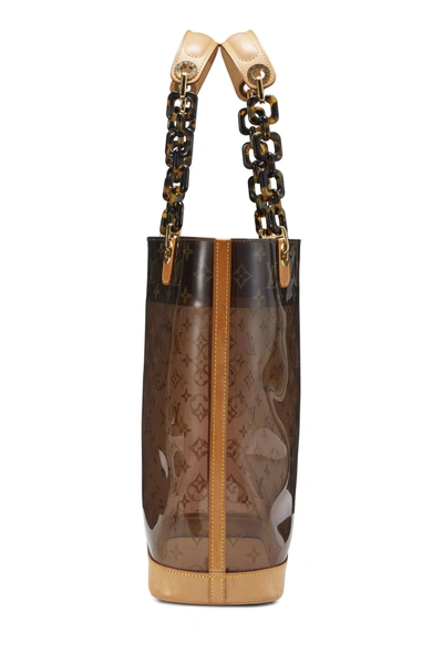 Pre-owned Louis Vuitton Monogram Ambre Vinyl Cabas Mm