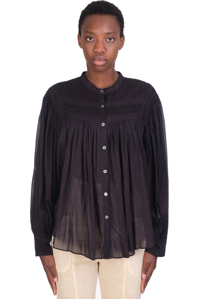 Shop Isabel Marant Étoile Plaia Shirt In Black Cotton
