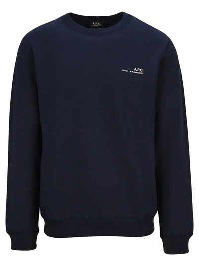 Shop Apc A.p.c. Item Sweatshirt In Navy