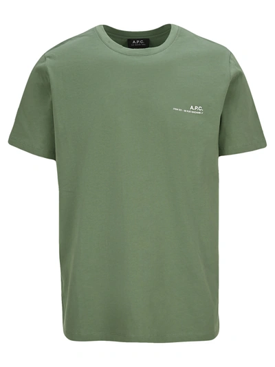Shop Apc A.p.c. Item T-shirt In Grey Green