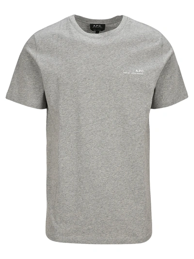 Shop Apc Item T-shirt In Heater Grey