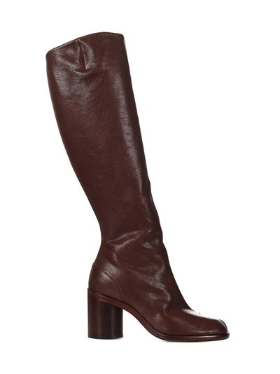 Shop Maison Margiela Tabi Boots In Brown