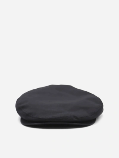 Shop Dolce & Gabbana Cotton Flat Cap With Three-dimensional Logo In Black