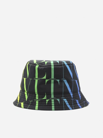 Shop Valentino Vltn Times Bucket Hat With All-over Print In Multicolor