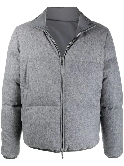 Shop Thom Browne Reversible Padded Jacket In Grau