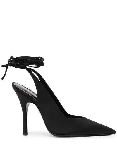 Shop Attico Venus 105mm Slingback Mules In Black