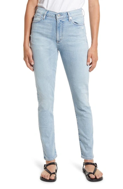 Shop Citizens Of Humanity Olivia High Waist Slim Jeans In La Lune