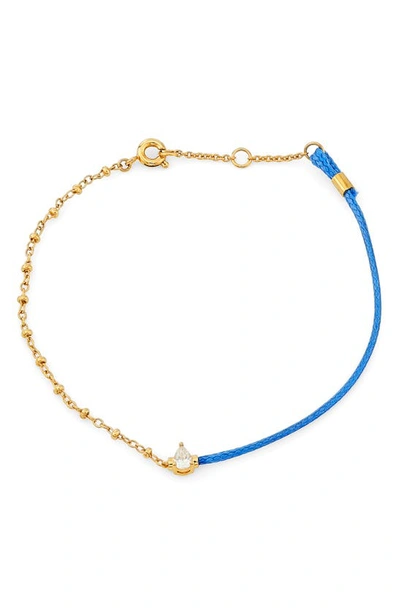Shop Ajoa Cubic Zirconia Cord Bracelet In Gold