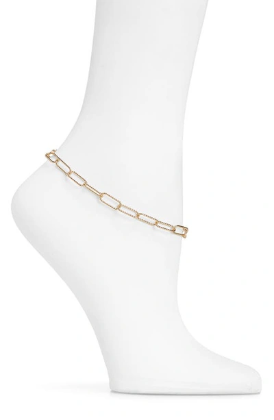 Shop Laura Lombardi Rosa Anklet In Brass