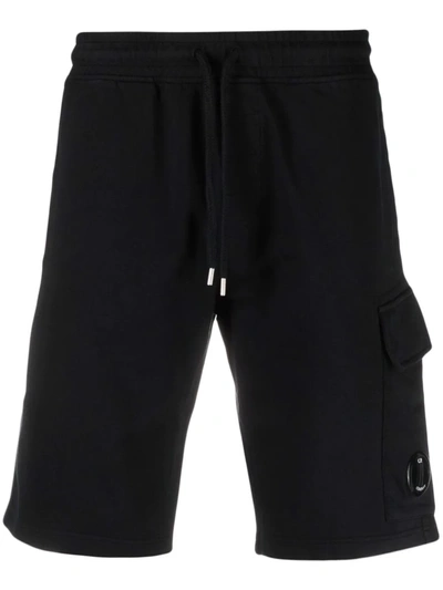 Shop C.p. Company Drawstring-waist Shorts In 黑色