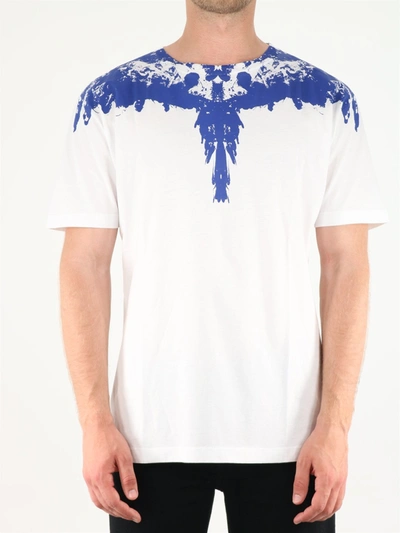 Shop Marcelo Burlon County Of Milan Wings T-shirt Blue In White/blue