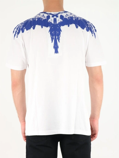 Shop Marcelo Burlon County Of Milan Wings T-shirt Blue In White/blue