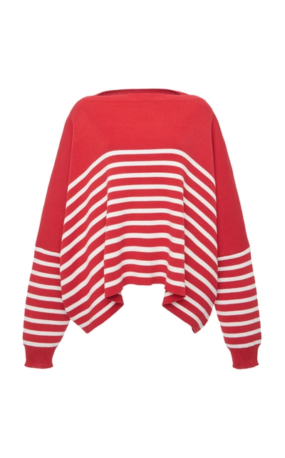 Shop Valentino Women's Oversized Striped Cotton Sweater