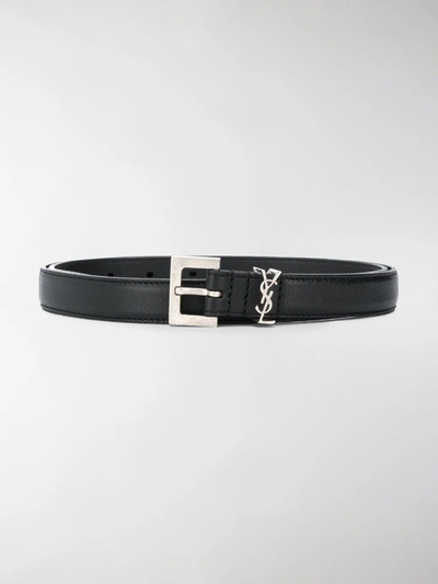 Shop Saint Laurent Belts Black